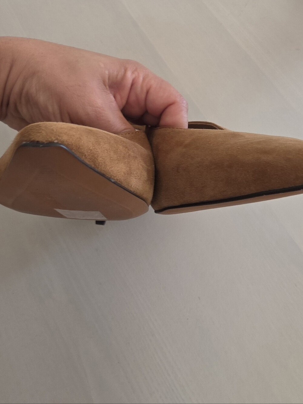 NWOT Madewell Emilie Pointed Toe Slingback Pump Tan Suede $178 Sz 8.5 - Picture 8 of 11
